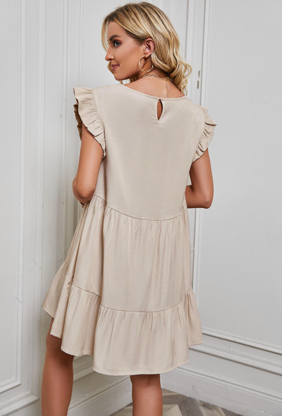 Women’s Ruffle Babydoll Mini Dress